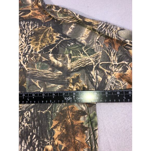vtg Cabela’s Seclusion 3D Camo Mock Neck Long Sleeve Shirt Men L Hunting Outdoor - Picture 5 of 6